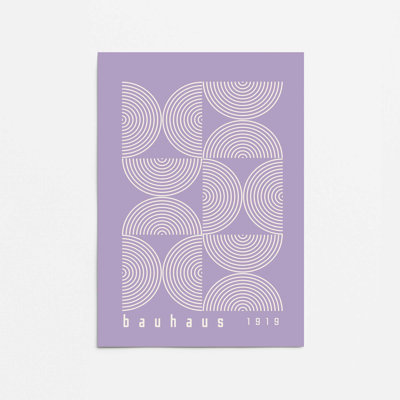 Mauve Bauhaus Composition II, reproduction dans un cadre