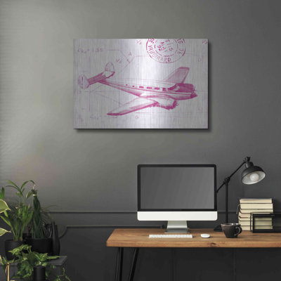 " Flight Schematic IV In Pink " by Ethan Harper