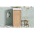 15.75" Bathroom Vanity With Reversible Resin Sink, MDF Cabinet With Adjustable Shelf And Push-To-Open Door, Wood Grain Melamine Finish, Reversible Door, Rustic Style For Small Spaces