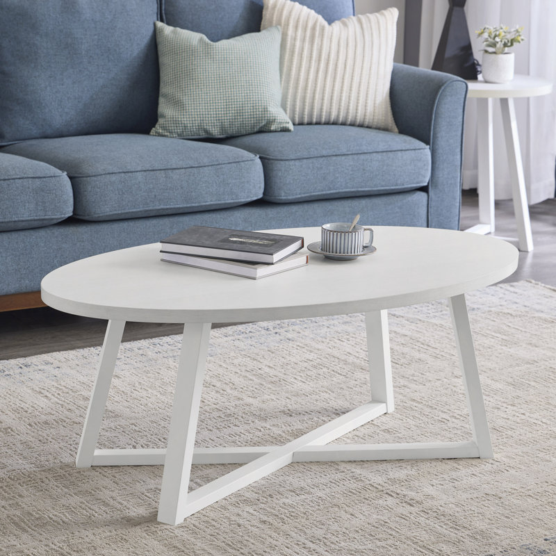 Modern Harmony Wood Oval Coffee Table
