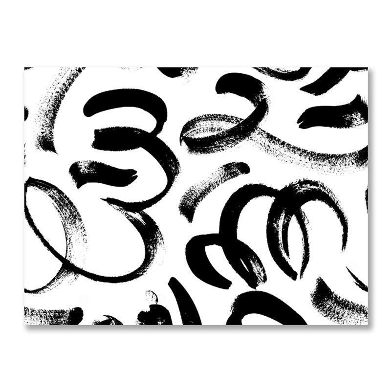 Swirled Lines Painting, 24" H x 36" W x 1.5" D, Acrylic