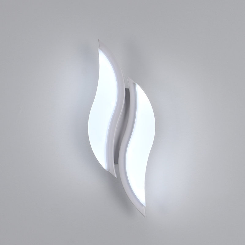 2-Light LED Flush Mounted Wall Sconce, 6500K