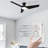 52 Inch 3 Blades DC Motor Smart Ceiling Fan with Remote and Light Kit.