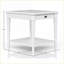 Table basse blanche transitionnelle décontractée avec tiroir de rangement Tablette, peu encombrante pour le salon