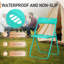 Ensemble de 6 chaises pliantes en plastique pour patio vert menthe-1139481053