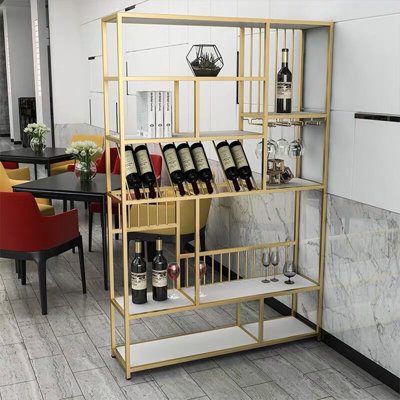 Simple home wine rack against the wall