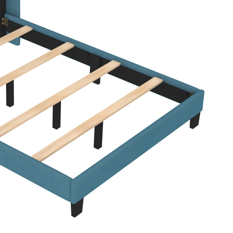 Grand lit plateforme, Bleu