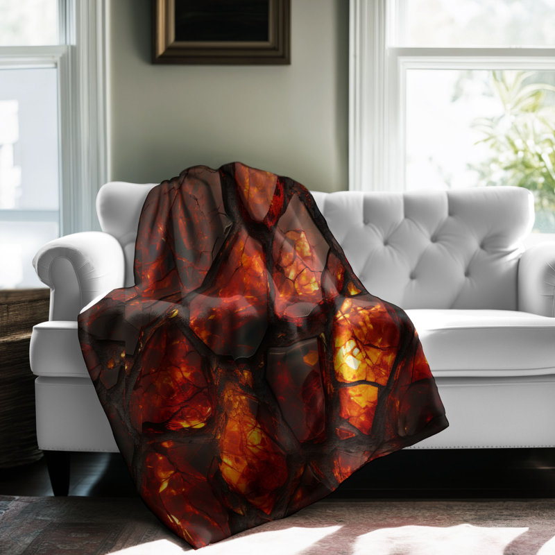 Burning Gem - couverture sherpa 1 pièce de qualité supérieure 0109, L 50 po x L 60 po