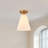 1 - Light Cone Opal Glass Flush Mount
