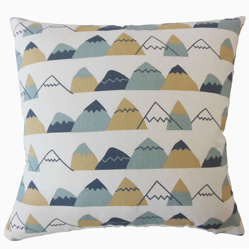Coussin en coton Raewyn, 18 po x 18 po, Coussin décoratif
