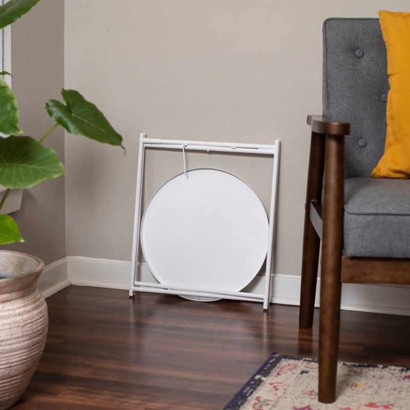 Solid Wood Tray Top End Table, White