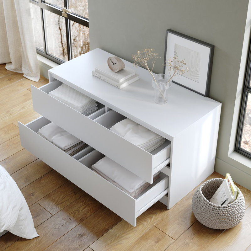 Rectangle Accent Chest, White