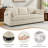 79" Striped Corduroy Upholstered 3 Seater Sofa With Armrest Pockets-506769015