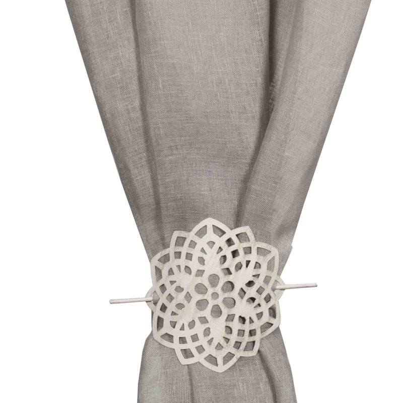 Shadow Linen Sheer Single Curtain Panel, 57.1"W x 108.3"L, Light Gray