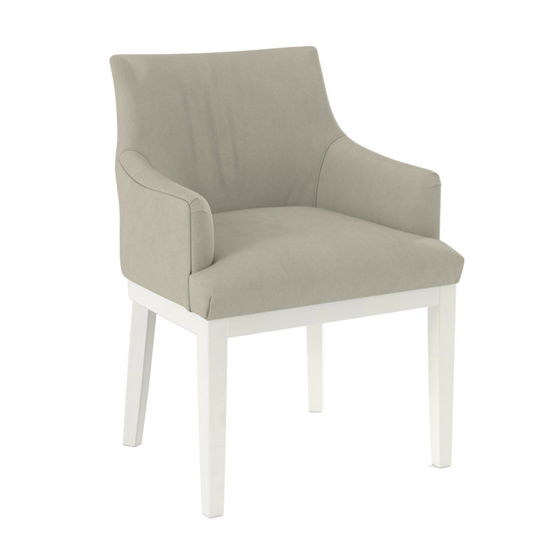 19'' H Upholstered Armchair, White, Evolution Pumice