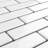 Metro Brick Subway Glossy White 10-1/4" x 11-1/2" Porcelain Mosaic Floor and Wall Tile