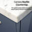 Meuble-lavabo bleu marine 36 po L x P 22 po et miroir à DEL - Option de rangement suffisante Méthode d'installation rapide Espace abondant entièrement assemblé-129909001