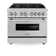 ZLINE 36 in. Legacy Dual Fuel Range w/ 6 Burner Cooktop & Electric Oven w/ Door
