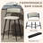Bar Height Set, Tempered Glass Round Dining Table And Height Bar Stools-797208878-798446351