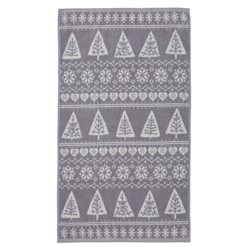 Nordic Trees Hand Towel, Grey