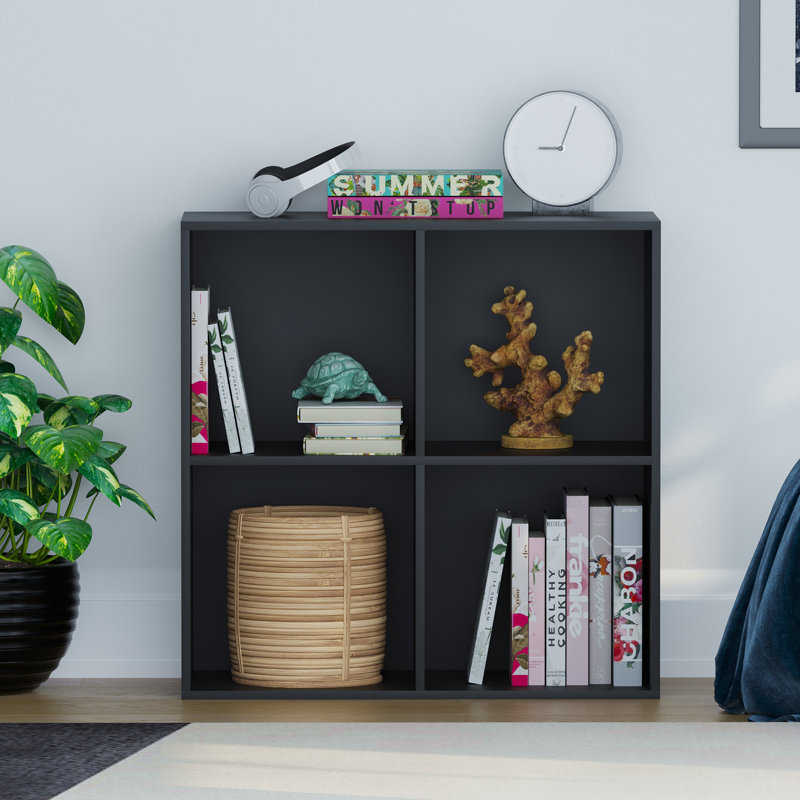 Oreland Cube Bookcase, Black, 64.5cm H x 65cm W x 29cm D