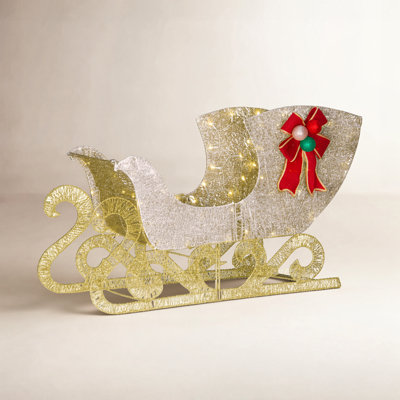 38in. Santas Sleigh with LED Lights
