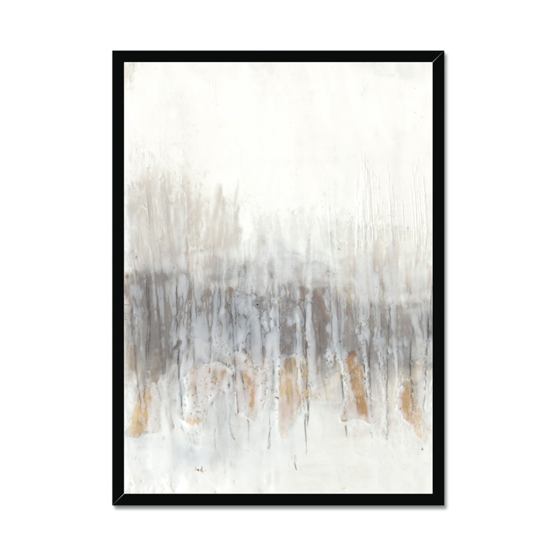 Neutral Wave I by Jennifer Goldberger - Painting, Black Framed Paper Print, 50cm H x 34cm W