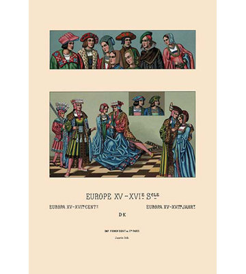 Europe Costumes of Pageantry by Auguste Racinet Graphic Art