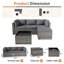 3-piece Outdoor Patio Conversation Set, Pe Rattan Wicker Seating Group With Ottoman & Coffee Table-1645282786