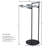 24" Modern Industrial C-Shaped End Table with Removable Silver Tray Top