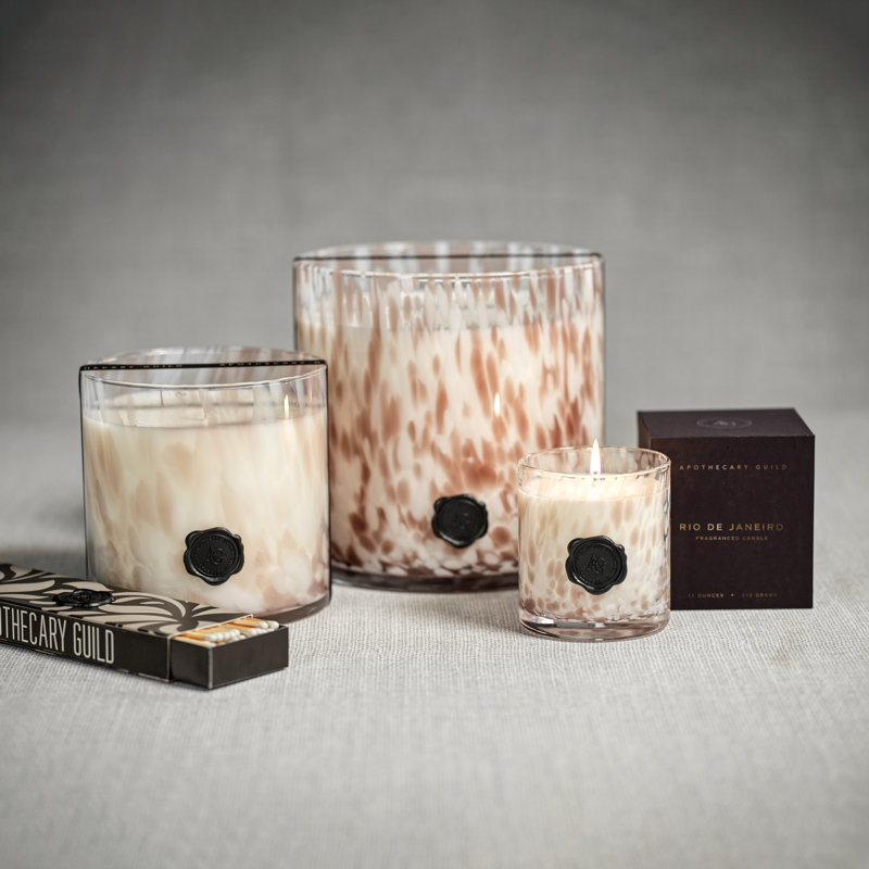 Apothecary Guild Opal Rio De Janeiro Scented Jar Candle with Glass Holder