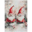 Tapis intérieur/extérieur lavable 10' x 14' ivoire, rouge et gris, motif gnome