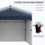 Auvent 10 'X 3 parois latérales, fonction de hauteur personnalisable. Tissu UV30 +. Comprend un sac de transport et des sacs de poids pour les jambes. Pavillon de jardin bleu marine Abri protégé