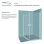 Porte de douche à cadre sans cadre Transoli Lyna, l 36 po x H 70 po, verre trempé transparent de 1/4 po-91581481