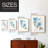 Sketchy Blue III Framed Print - Solid Wood