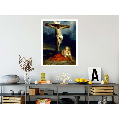 «Saint Mary Magdalene at the Pied of the Cross» par Eugène Delacroix - Impression giclée