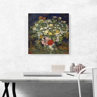 Bouquet de fleurs dans un vase 1890 par Vincent Van Gogh - peinture sur toile tendue