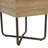 Industrial Open Shelf End Table with Steel Cross Leg Base