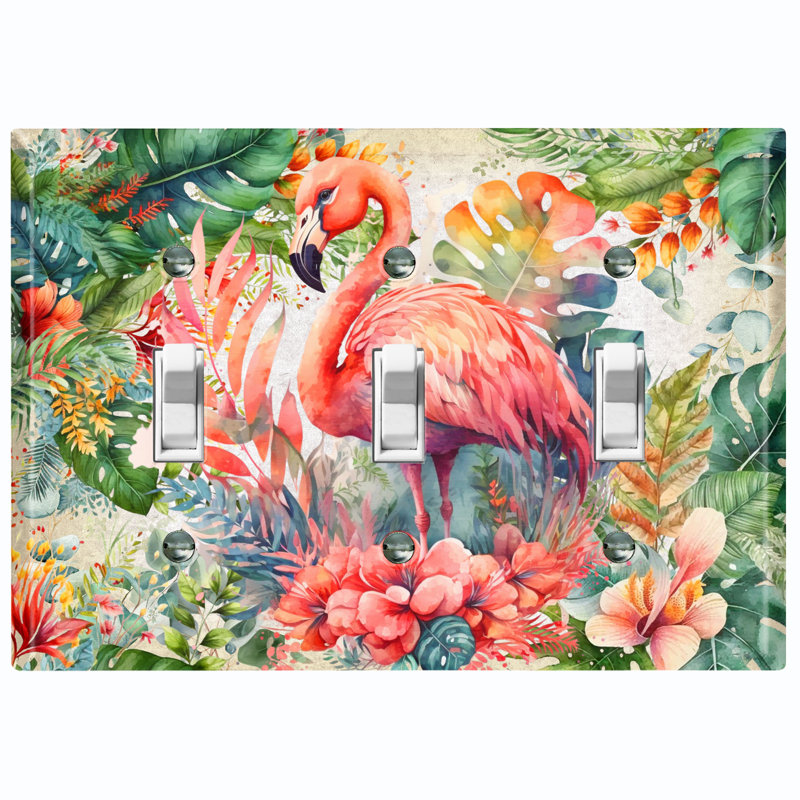 Plaque murale interrupteur à bascule 3 lumières Flamingo