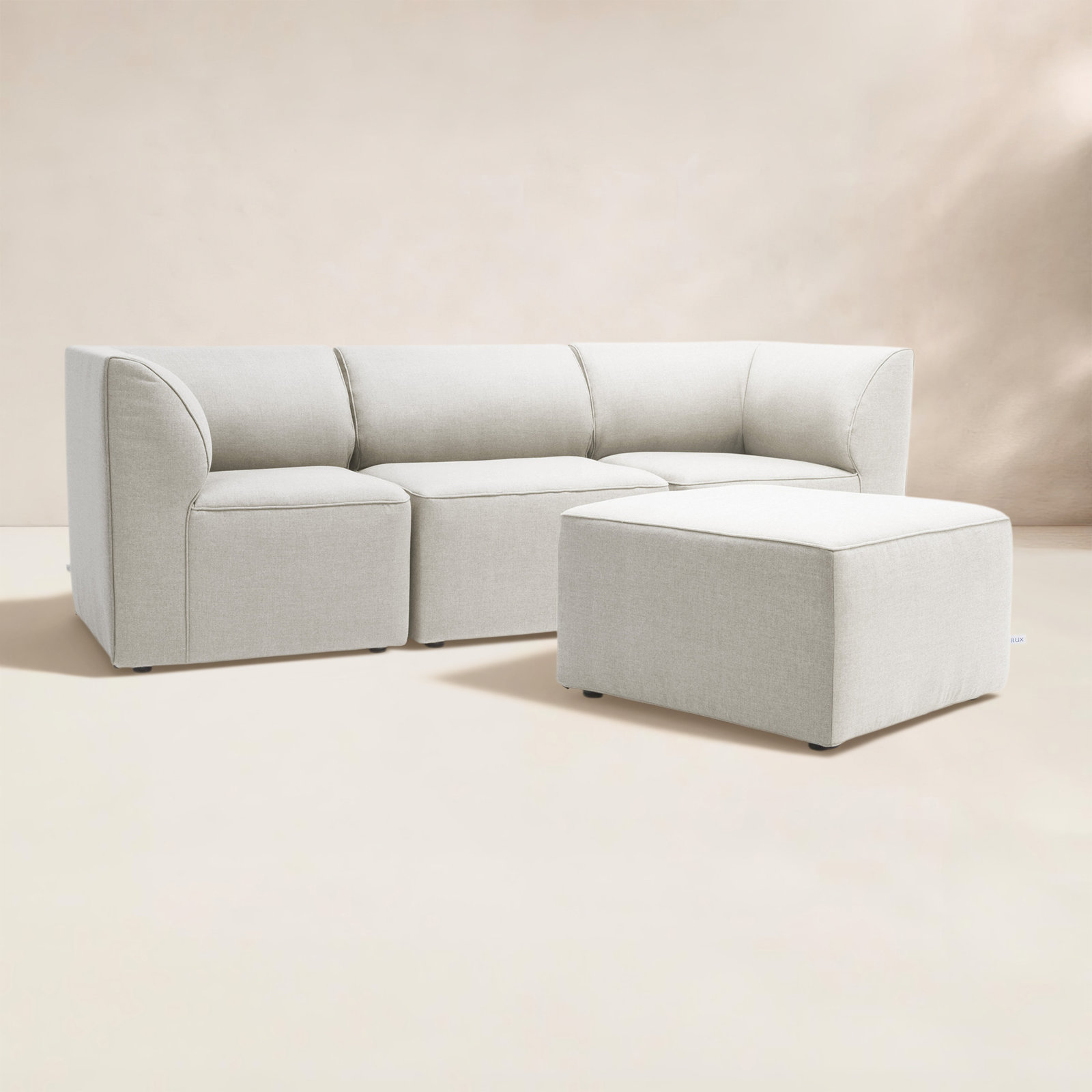 Patio 124" Patio Sectional, 4, Cast Silver Premium