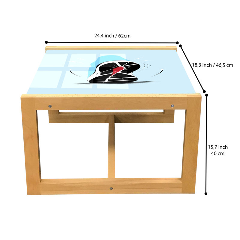 Isaac-Egon Sled Coffee Table, 40cm H x 46.5cm W x 62cm D