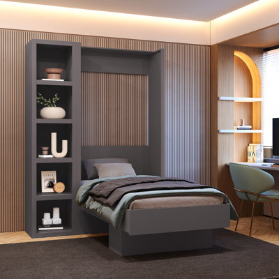Lit escamotable avec bibliothèque Easy-Lift
