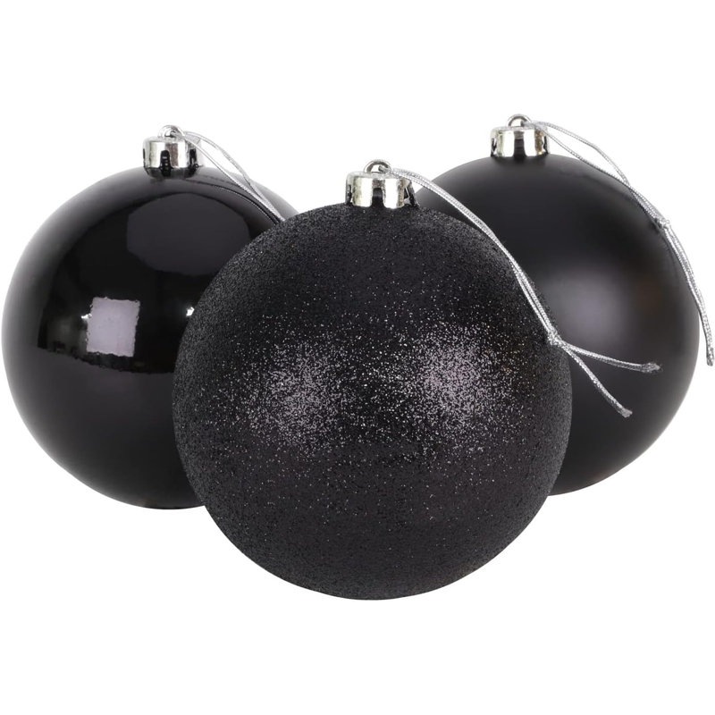 Polyvinyl Chloride (PVC) Bauble, 10cm H x 10cm W x 10cm D, Black