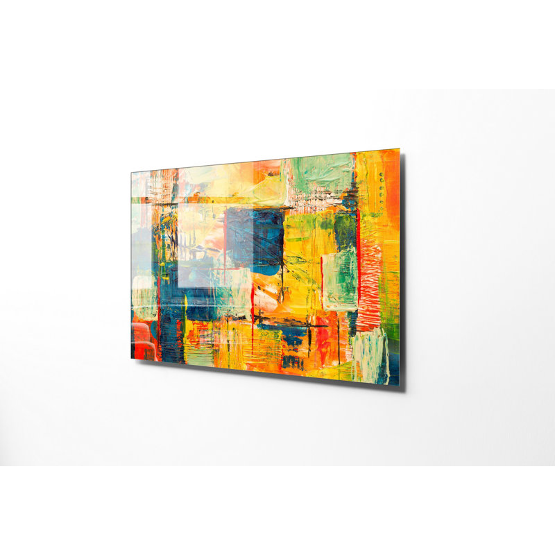 Élégante peinture décorative en verre trempé de 19,7 po x 27,6 po | 100% verre trempé, épaisseur: 0,16 pouce | Parfait pour la décoration intérieure, le salon et le bureau | Superbe œuvre d'art avec une esthétique moderne