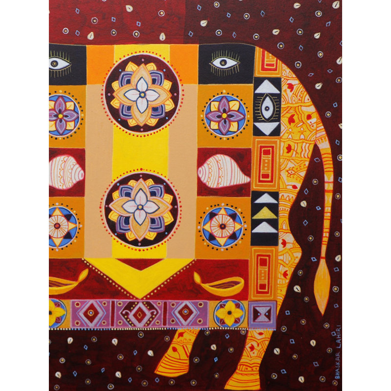 Peinture Kamdhenu | Acrylique sur toile | Par Bhaskar Lahiri