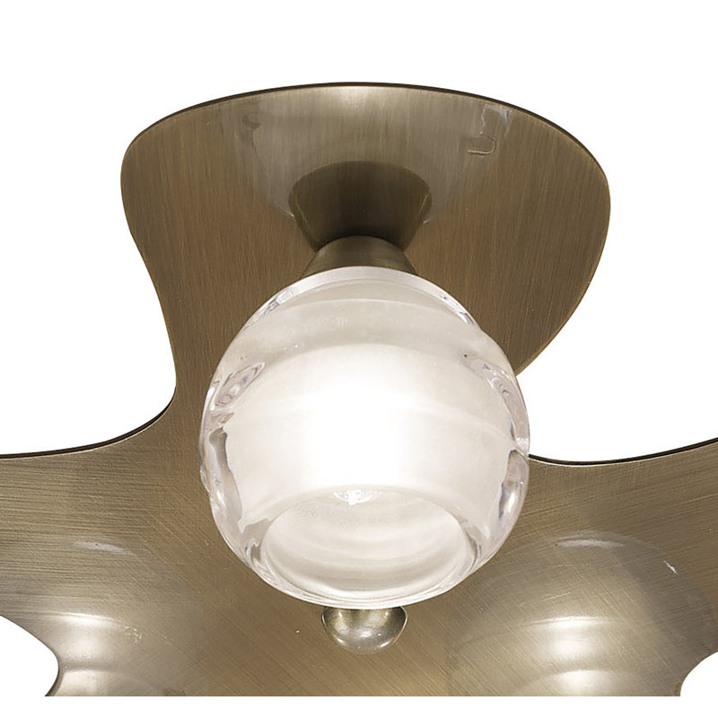 Clarabella 5-Light 110cm Flush Mount, Antique Brass