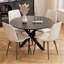 Ensemble de table de salle à manger 36 po avec chaises en velours-1810328227-1810328226-1795274774