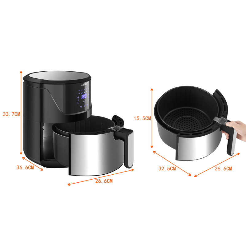 WOLTU 4L Air Fryer Oven, Silver/Black