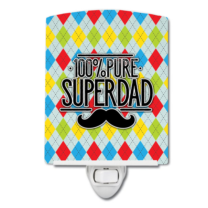 100% Pure Dad Argyle Ceramic Night Light