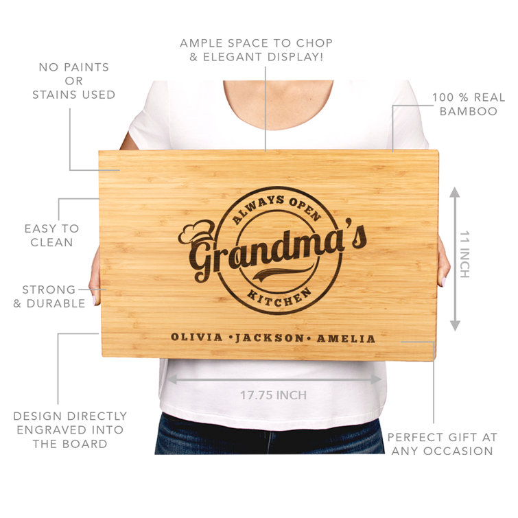 Large Custom Mother's Day Cutting Board, Set of 1, Mom | Andaz Press